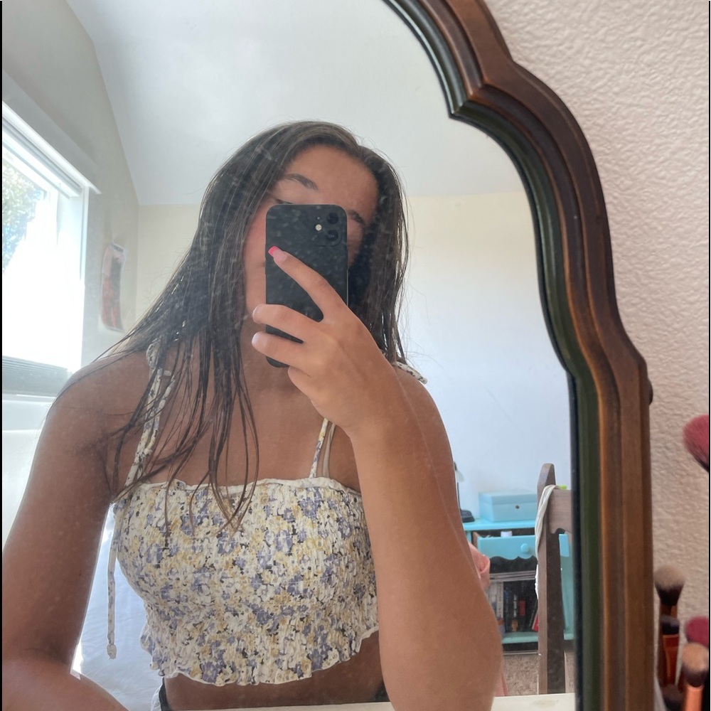 wild fable smocked bandeau tank